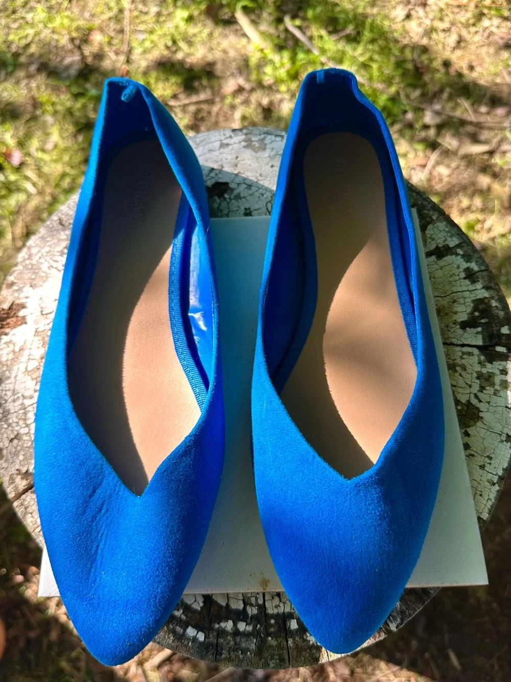 Old Navy Electric Blue Women's Suede-Look Ballet Flats